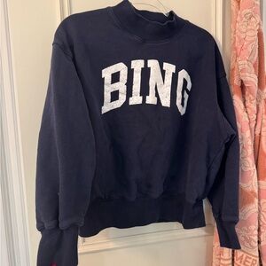 Anine Bing Navy Cowl Neck Sweater